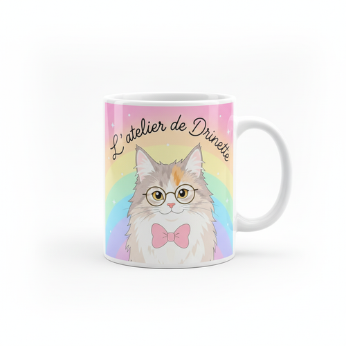 Mug blanc L'atelier de Drinette